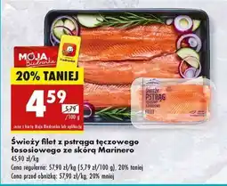 Biedronka Świeży filet z pstrąga tęczowego łososiowego ze skórą Marinero oferta