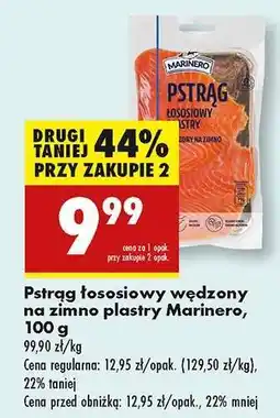 Biedronka Pstrąg łososiowy wędzony na zimno plastry Marinero, 100 g oferta