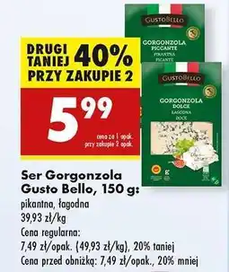 Biedronka Ser Gorgonzola Gusto Bello, 150 g oferta