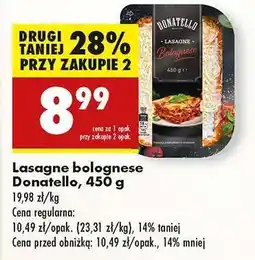 Biedronka Lasagne bolognese Donatello, 450 g oferta