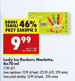 Biedronka Lody Ice Rockers Marletto 8x70 ml oferta