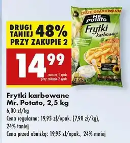 Biedronka Frytki karbowane Mr. Potato 2,5 kg oferta