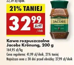 Biedronka Kawa rozpuszczalna Jacobs Krönung, 200 g oferta