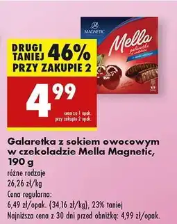 Biedronka Galaretka z sokiem owocowym w czekoladzie Mella Magnetic , 190 g oferta