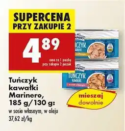 Biedronka Tuńczyk kawałki Marinero, 185 g/130 g oferta