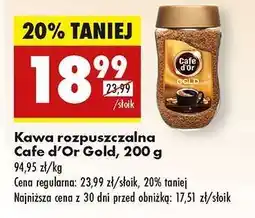 Biedronka Kawa rozpuszczalna Cafe d'Or Gold 200 g oferta