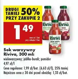 Biedronka Sok warzywny Riviva , 300 ml oferta