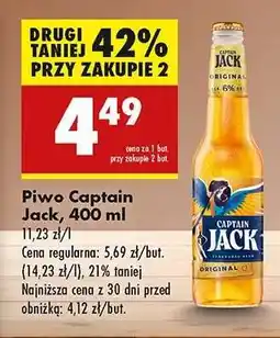 Biedronka Piwo Captain Jack, 400 ml oferta