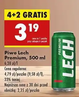 Biedronka Piwo Lech Premium, 500 ml oferta