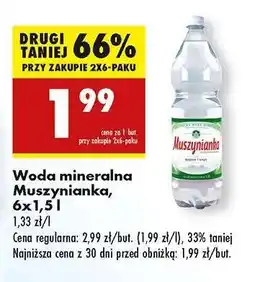 Biedronka Woda mineralna Muszynianka, 6x1,5 l oferta