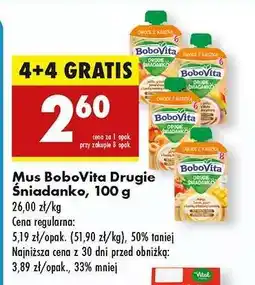 Biedronka Mus BoboVita Drugie Śniadanko, 100 g oferta