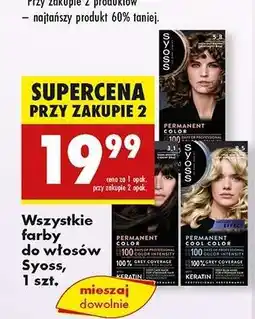 Biedronka Wszystkie farby do włosów Syoss, 1 szt oferta