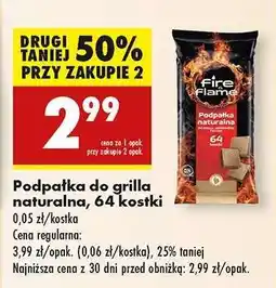 Biedronka podpałka do grilla naturalna 64 kostki oferta