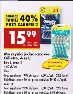 Biedronka Maszynki jednorazowe Gillette, 4 szt oferta