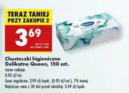 Biedronka Chusteczki higieniczne Delikatne Queen , 150 szt oferta