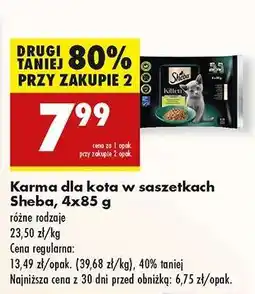 Biedronka Karma dla kota w saszetkach Sheba , 4x85 g oferta