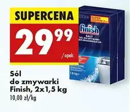 Biedronka Sól do zmywarki Finish, 2x1,5 kg oferta