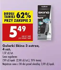 Biedronka Golarki Skino 3 ostrza , 4 szt oferta