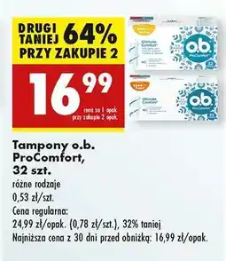 Biedronka Tampony o.b. ProComfort 32 szt oferta