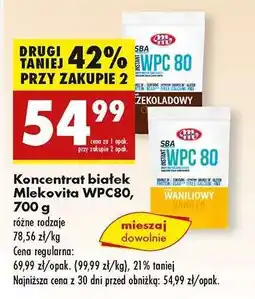 Biedronka Koncentrat białek Mlekovita WPC80, 700 g oferta
