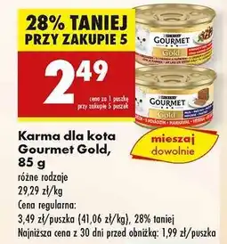 Biedronka Karma dla kota Gourmet Gold, 85 g oferta