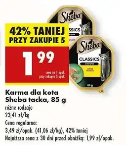 Biedronka Karma dla kota Sheba tacka 85 g oferta