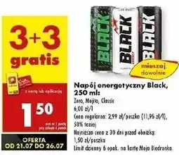 Biedronka Napój energetyczny zero sugar Black Energy oferta