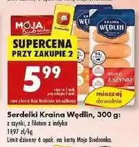 Biedronka Serdelki z filetem indyka Kraina Wędlin oferta