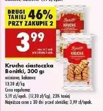 Biedronka Ciastka kruche z polewą kakaową Bonitki oferta
