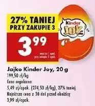 Biedronka Jajko z niespodzianką Kinder Joy oferta
