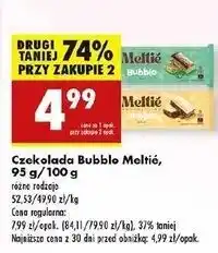 Biedronka Czekolada bubblo mięta Meltie oferta