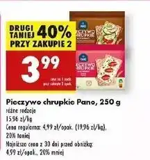 Biedronka Pieczywo chrupkie żytnie z siemieniem lnianym Pano oferta
