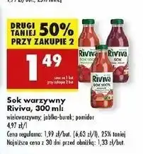 Biedronka Sok 100% pomidorowy z solą morską Riviva oferta