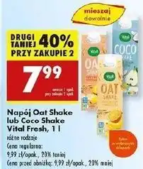 Biedronka Napój oat shake banan brzoskwinia Vital Fresh oferta