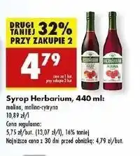 Biedronka Syrop malina z cytryną Herbarium oferta