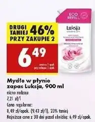Biedronka Mydło w płynie rose petal & milk proteins - zapas Luksja Creamy oferta