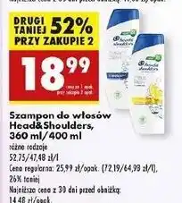 Biedronka Szampon do włosów classic clean Head&Shoulders oferta