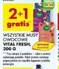 Biedronka Mus jabłko-wiśnia-jagoda kamczacka Vital Fresh oferta