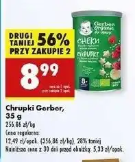 Biedronka Chrupki ryżowo-pszenne banan i malina Gerber Organic oferta