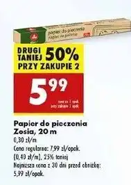 Biedronka Papier do pieczenia 20 m Zosia Samosia oferta