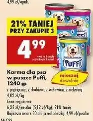 Biedronka Karma dla psa z cielęciną Puffi oferta