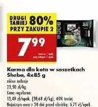 Biedronka Karma dla kota wybór smaków w sosie Sheba Kitten oferta