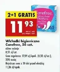 Biedronka Wkładki cotton flexiform Carefree oferta