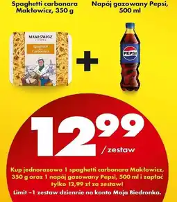 Biedronka Spaghetti carbonara Makłowicz I Synowie oferta