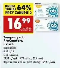 Biedronka Tampony super O.b. Procomfort oferta