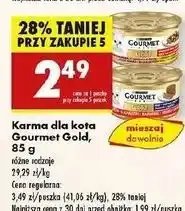 Biedronka Karma dla kota łosoś i kurczak w sosie Purina Gourmet Gold oferta