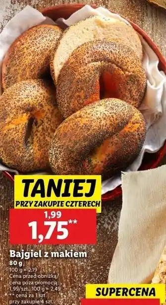 Lidl Bajgiel z makiem oferta