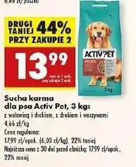 Biedronka Karma dla psa z wołowiną i drobiem Activ Pet oferta