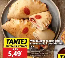 Lidl Minicalzone margherita i mozzarella z pomidorami oferta