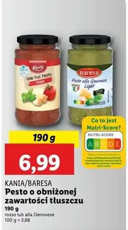 Lidl Pesto na bazie baazylii Baresa oferta